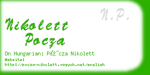 nikolett pocza business card